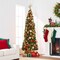 Best Choice Products Pre-Lit Pencil Christmas Tree Pre-Decorated Holiday Accent w/ Base
